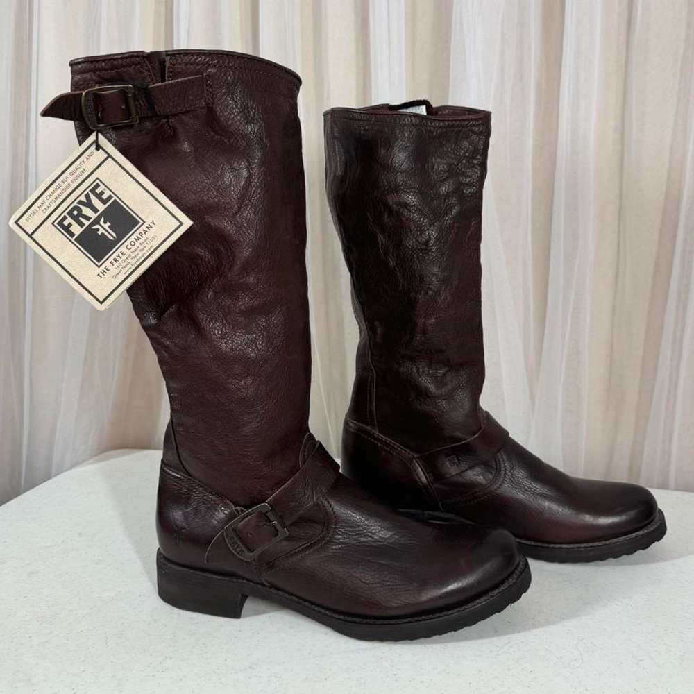 Frye women’s brown leather knee high boots
